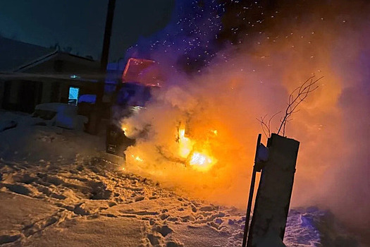 Россиянин заживо сгорел в горящем грузовике