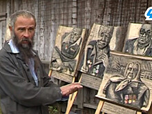 Художник из Карелии вырезал из дерева портреты забытых инвалидов войны