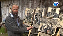 Художник из Карелии вырезал из дерева портреты забытых инвалидов войны