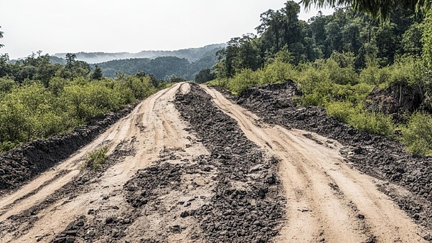 В Новосибирской области обвалилась дорога от двух поселков до райцентра