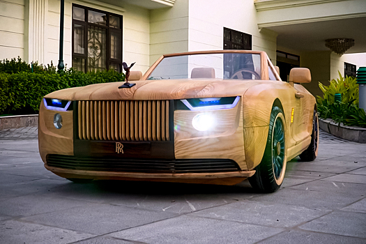Видео: посмотрите на копию самого дорогого Rolls-Royce из дерева, на которой можно ездить