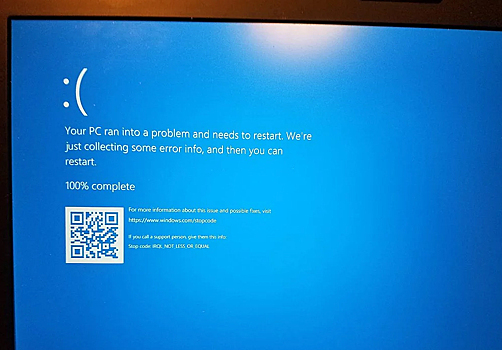 Очередное обновление Windows вызвало «синий экран смерти»