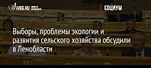 Выборы, проблемы экологии и развития сельского хозяйства обсудили в Ленобласти