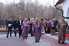 В храме Живоначальной Троицы состоялся Крестный ход с иконой преподобного Иоанна Лествичника