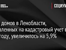 Число домов в Ленобласти, поставленных на кадастровый учет в 2019 году, увеличилось на 5,9%