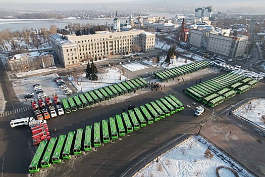 В Иркутске на муниципальных линиях начал работать 81 новый автобус