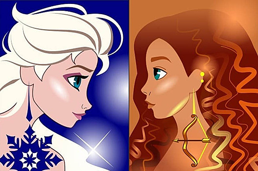 Принцессам Disney нарисовали символичные серёжки