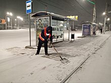 Коммунальные службы вышли в метель на уборку Саратова