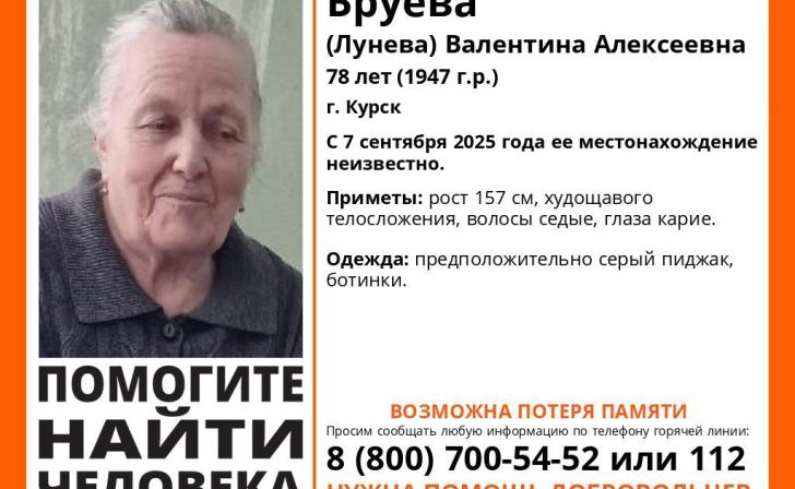 В Курске собирают добровольцев на поиски пропавшей пенсионерки