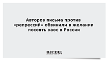 Авторов письма против «репрессий» обвинили в желании посеять хаос в России