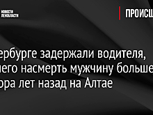В Петербурге задержали водителя, сбившего насмерть мужчину больше полутора лет назад на Алтае
