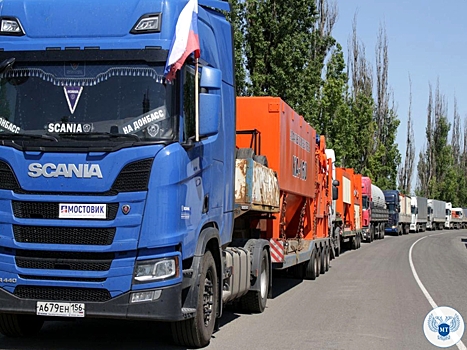 В ДНР прибыла очередная автоколонна из Пензенской области с комплектующими для АБЗ