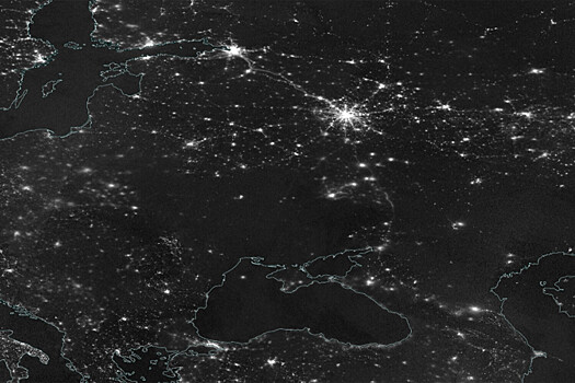 NASA опубликовало спутниковый снимок обесточенной Украины