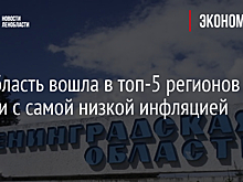 Ленобласть вошла в топ-5 регионов России с самой низкой инфляцией