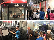 В Музее метро дети из Центра поддержки семьи и детства САО попробовали себя в роли машинистов электропоезда