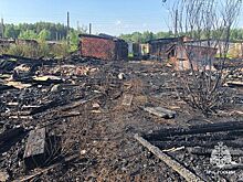 Пожар произошёл в гаражном кооперативе на Славянском шоссе в Ижевске