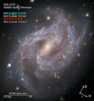 Телескоп Хаббл наблюдает за исчезновением сверхновой звезды в течение целого года