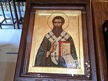 В храме Всех Преподобных Отцев Киево-Печерских освящена новая икона святителя Василия Великого