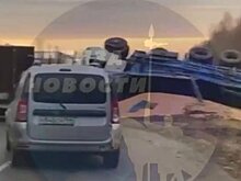 На трассе М-5 под Кузнецком фуры перекрыли движение