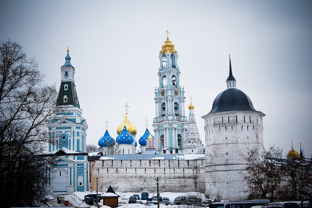 Стены Троице-Сергиевой Лавры, Троице-Сергиева лавра, Сергиев Посад, Московская область, Россия, Европа