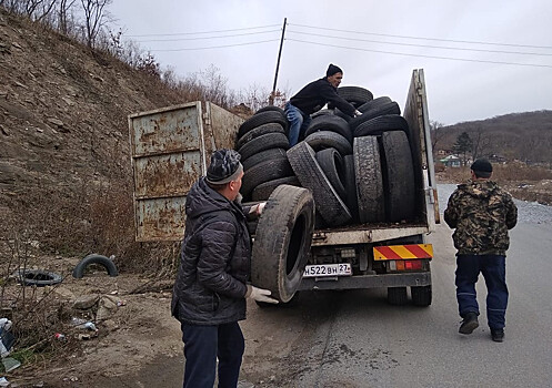 Во Владивостоке переработают более 30 тысяч старых автопокрышек