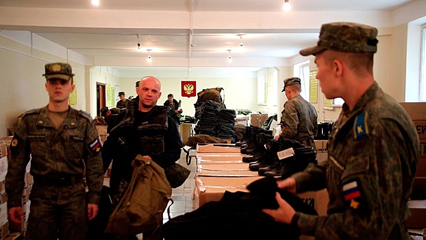 Мобилизованные военнослужащие прибыли в пункт приема в Самарской области