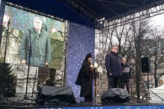 7 января на центральной площади Калининграда прошли народные гулянья