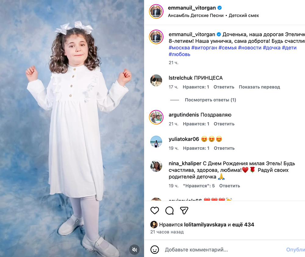 86-летний Виторган показал редкое фото повзрослевшей дочери Этель