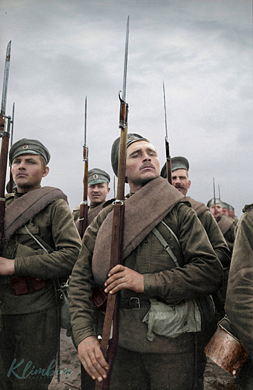 Солдаты русской армии с винтовками Арисака, Первая мировая война