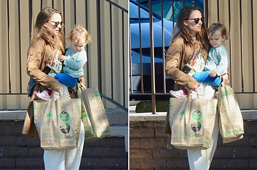 Натали Портман пришлось взять дочь на руки на шопинге в Лос-Анджелесе