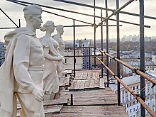 Южные ворота Москвы: как реставрируют скульптуры на Ленинском проспекте