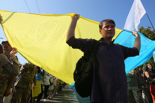 «Инсайдер UA»: в центре Киева прошел самый масштабный протест с начала СВО