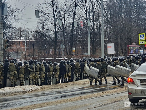 Силовики  вытеснили митингующих с площади Минина и Пожарского