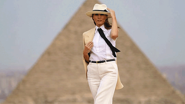 Меланию Трамп сравнили с Майклом Джексоном во время ее последнего выхода в Египте
