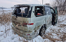 Двое пострадали: на трассе в Самарской области микроавтобус съехал в кювет