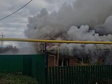 В Заинске загорелся дом: пожарные Татарстана спасли многодетную семью