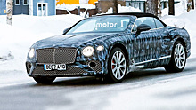 Кабриолет Bentley Continental GT испытывают снегом