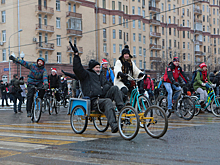 В Москве прошли соревнования по езде на трехколесных велосипедах