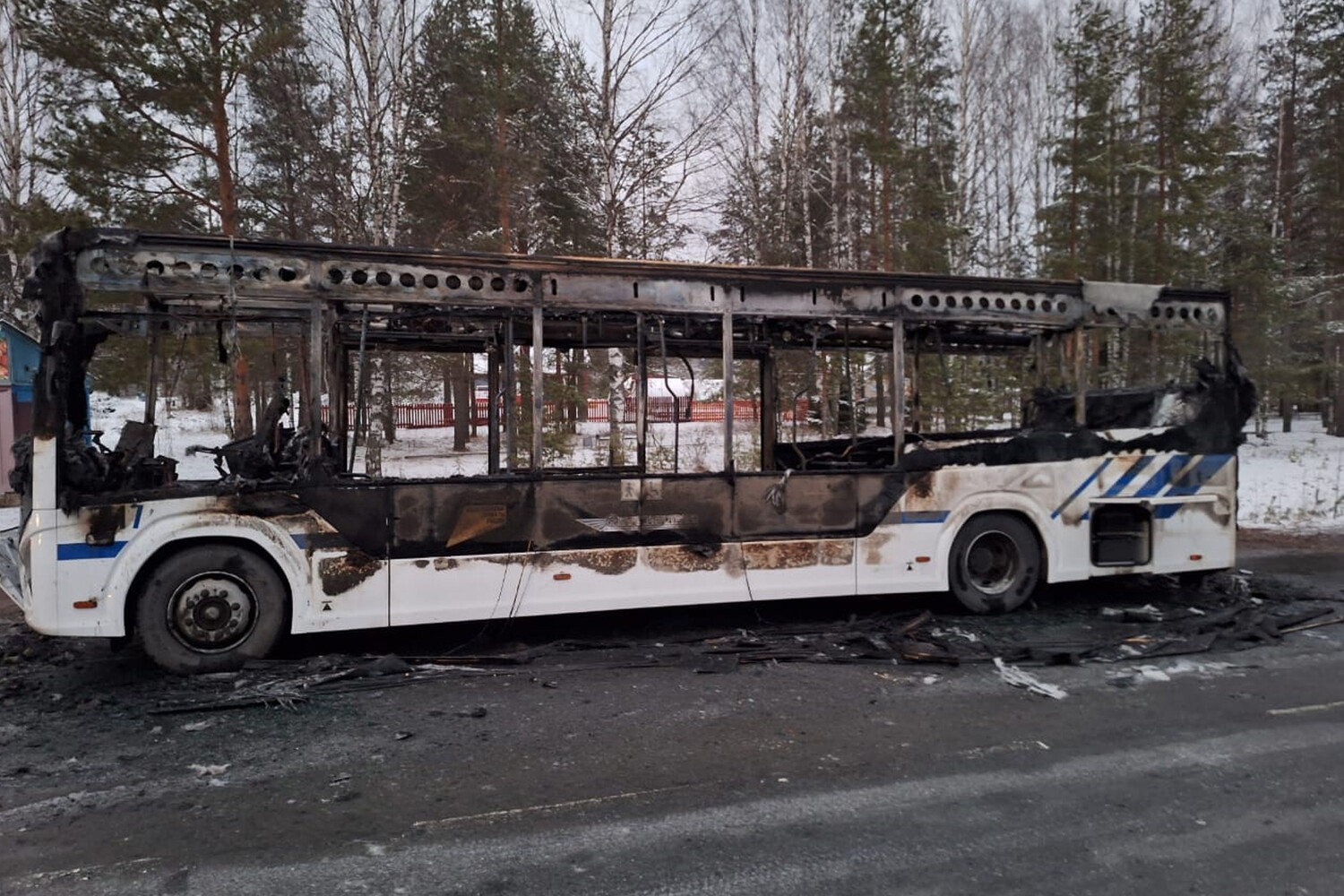 В Карелии загорелся рейсовый автобус