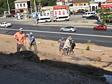 Благоустройство откосов Кремля идет полным ходом