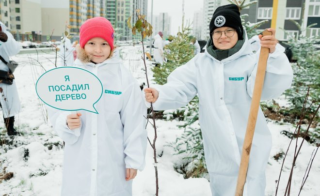 Волонтеры СИБУРа и жители Казани высадили более 200 деревьев в «Салават Купере»
