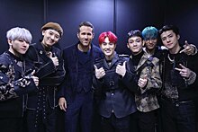 Фото: Райан Рейнольдс познакомился с EXO на премьере «Шестеро в подполье»