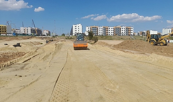 В Волгограде стартовали работы по обустройству основания новой дороги