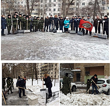 У Памятного камня на Дубнинской улице в САО прошел субботник