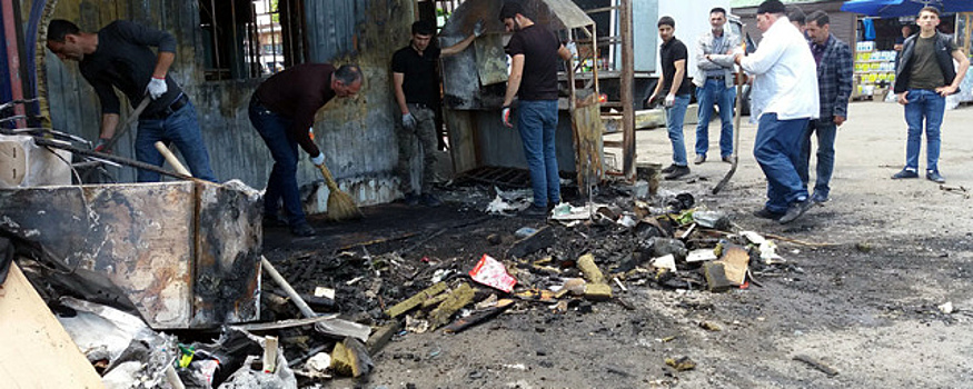 Градоначальник Назрани озвучил причину возгорания на крытом рынке