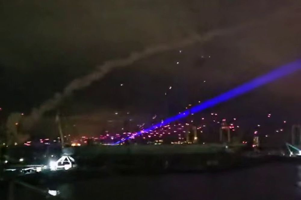 Огненный шторм над Одессой во время воздушной атаки сняли на видео