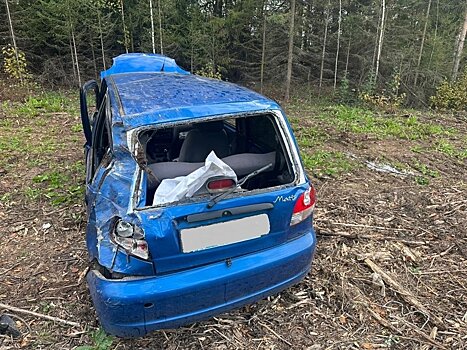 В Сунском районе вылетел с дороги «Матиз»