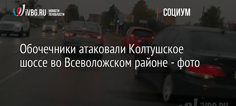 Обочечники атаковали Колтушское шоссе во Всеволожском районе - фото