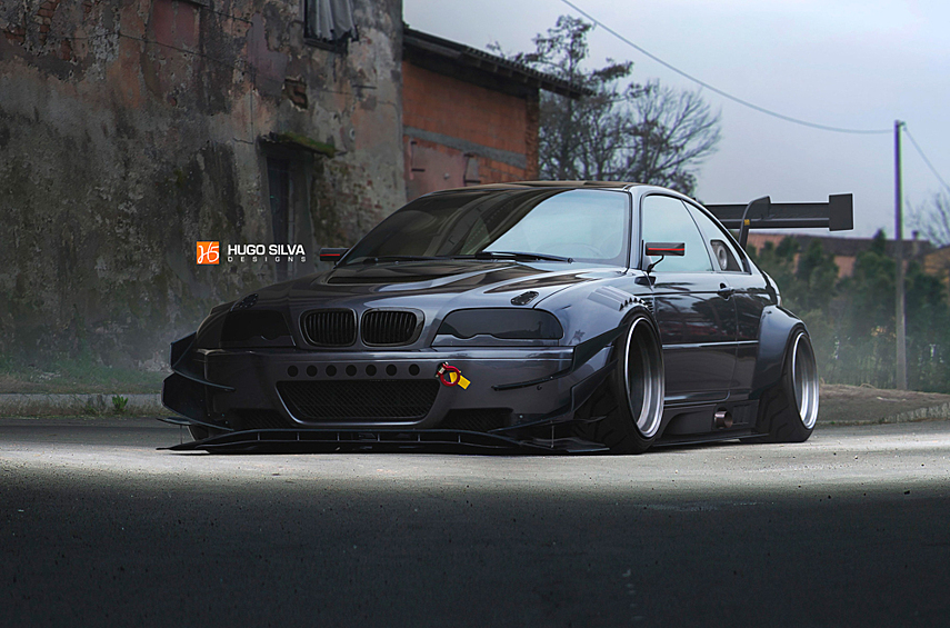 Widebody BMW M3 E46. Автор — Hugo Silva