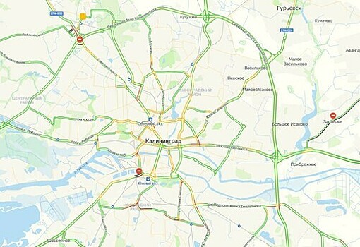 Мост на Советском, юг и центр города: где в Калининграде утром во вторник собрались пробки